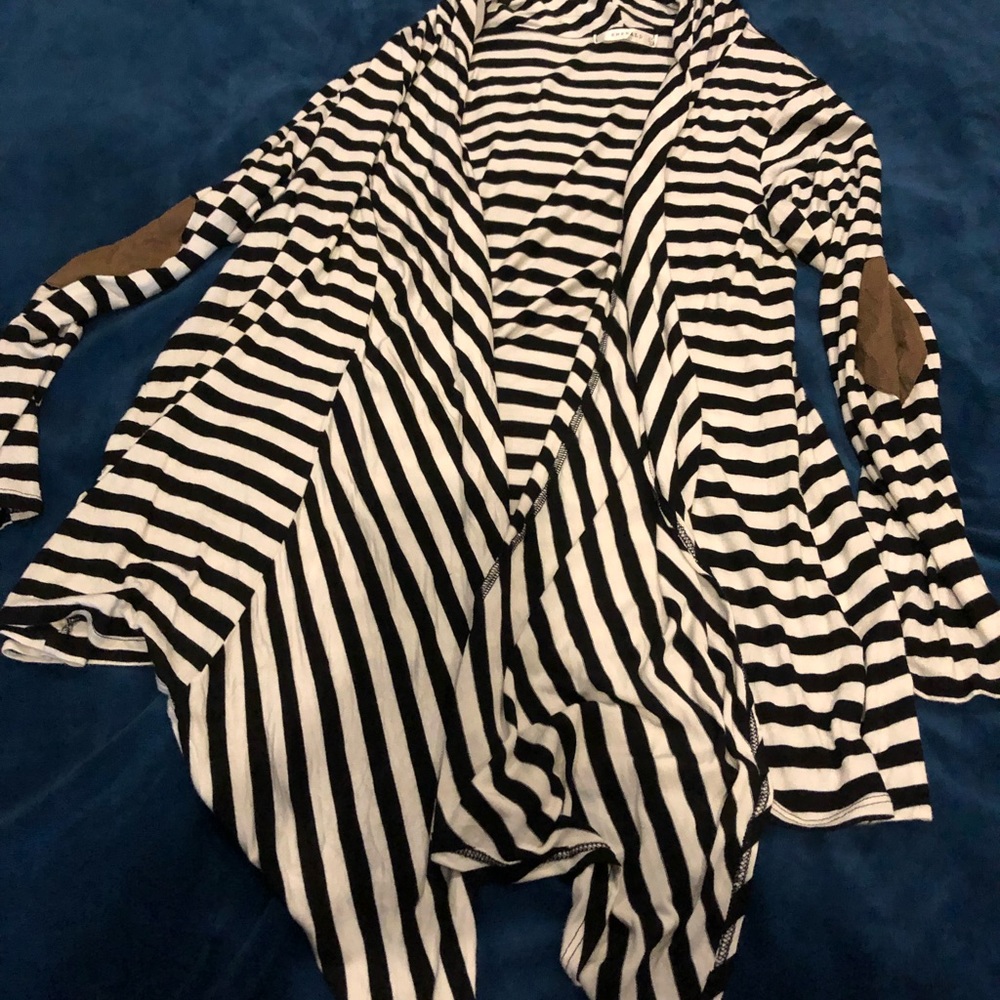 Black and White Stripe Cardigan